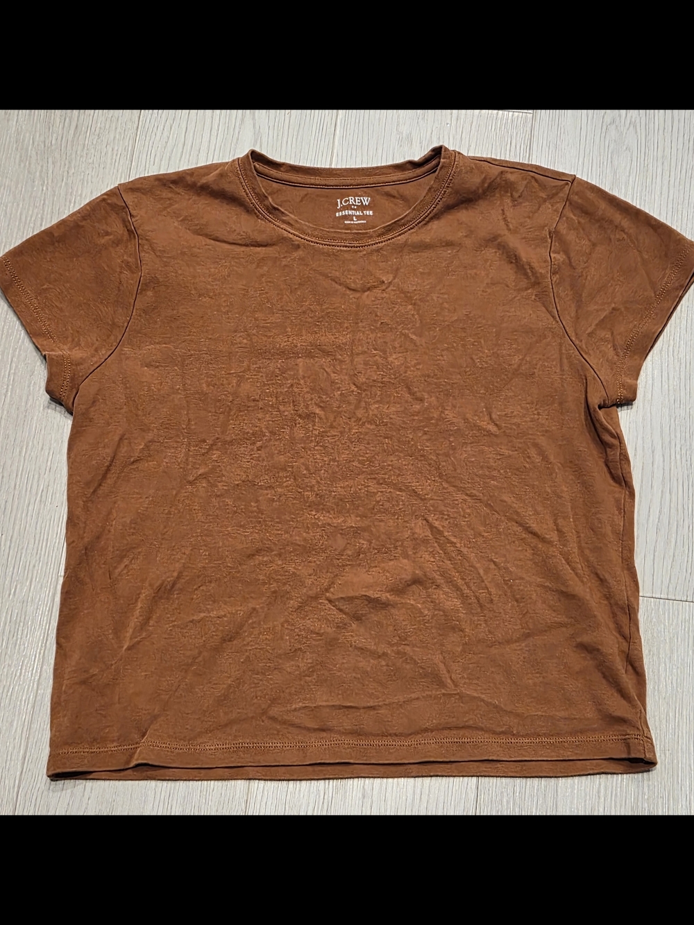 J. Crew Women's Rust Crewneck Short Sleeve Tee